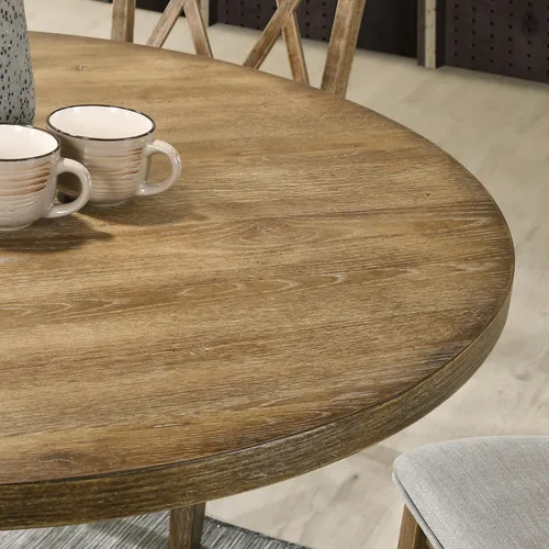 Miniatura 7 de Roundhill Furniture Havre - Juego de comedor de 5 piezas, mesa redonda de pedestal con 4 sillas elegantes, color negro