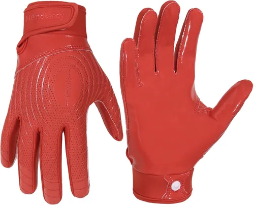 Miniatura 17 de HANDLANDY Guantes de fútbol para jóvenes, guantes receptores adhesivos para niños, guante de fútbol de súper agarre, mejor regalo para niños y niñas