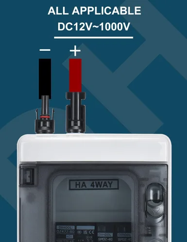 Miniatura 3 de DIHOOL Caja de interruptor de desconexión de panel solar Caja de disyuntor de CC de 40 amperios, caja combinadora de 1000 V PV para RV