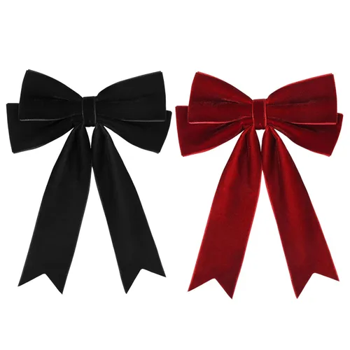 Miniatura 12 de 2 piezas de broches de cinta de terciopelo con lazos de pelo marrones, broches grandes de cocodrilo de otoño, accesorios para el cabello