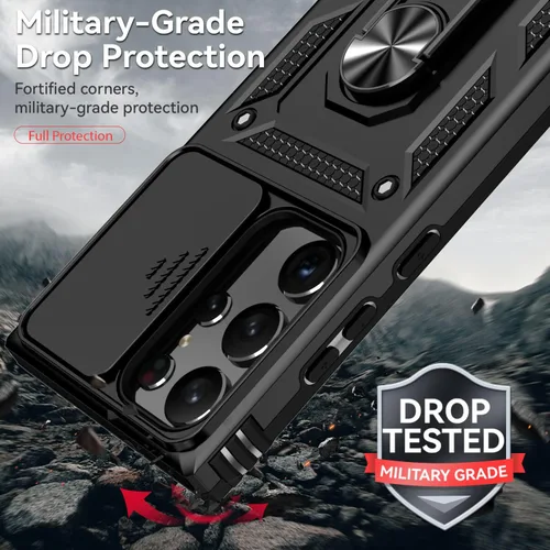 Miniatura 6 de Funda para S23 Ultra, con cubierta para cámara, [grado militar] 16 pies. Funda probada contra caídas con funda protectora magnética para Galaxy S23