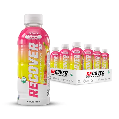 Miniatura 12 de RECOVER 180 Bebida de hidratación deportiva orgánica, sin azúcar añadido, bebida deportiva de 20 calorías, sabores orgánicos con vitaminas
