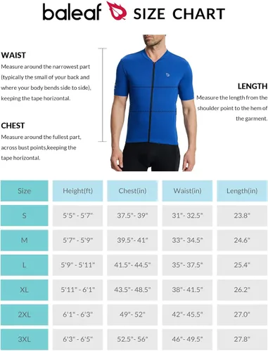 Miniatura 7 de BALEAF Camiseta de ciclismo para hombre, manga corta, camisetas de ciclismo de bicicleta, camiseta con cremallera completa, 3+1 bolsillos, UPF50+