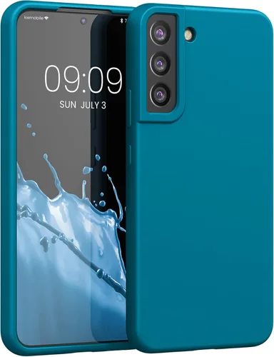 Miniatura 88 de kwmobile Funda compatible con Samsung Galaxy S22 - Funda de silicona TPU con acabado suave - Blue Reef