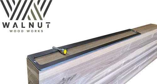 Miniatura 8 de Walnut Wood Works Soporte de estante flotante Guía de enrutador y broca de enrutador, kit de instalación - Kit de guía de enrutador de soporte