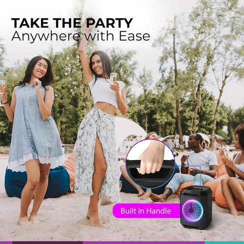 Miniatura 3 de Philips Altavoz Bluetooth para fiestas, refuerzo dinámico de bajos, Bluetooth y entrada auxiliar, entrada de micrófono, emparejamiento inalámbrico