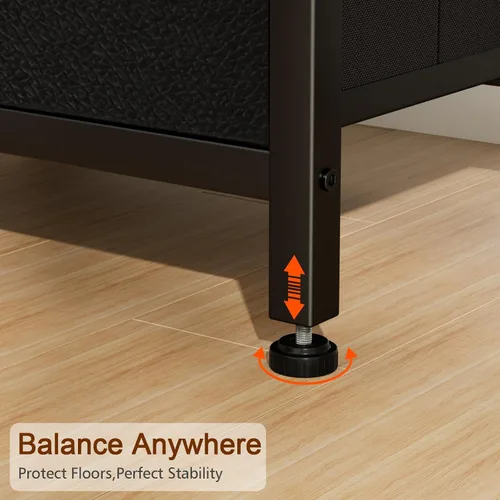 Miniatura 8 de LOAKEKEL Mesita de noche, mesita de noche con estación de carga, mesa auxiliar con almacenamiento 2 cajones de tela para dormitorio, mesa auxiliar