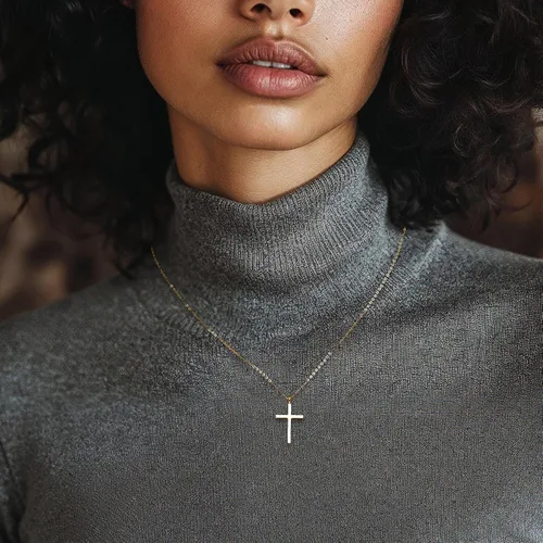 Miniatura 2 de Ross-Simons Italian 14kt Yellow Gold Cross Necklace