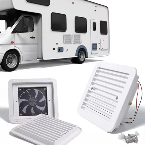 Miniatura 8 de AUTOXBERT Ventilador de ventilación de escape para caravana, 2.4 W, 12 V, ventilador de ventilación de aire silencioso unidireccional para caravana