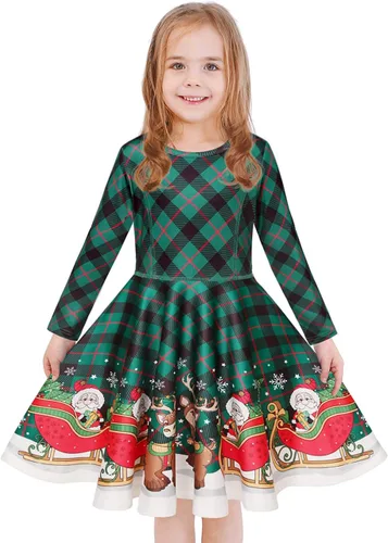 LaBeca - Vestido sin mangas o de manga larga para niñas, vestidos informales con diseño de unicornio o sirena para niñas pequeñas o grandes
