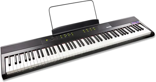 Miniatura 10 de RockJam - Teclado compacto de 61 teclas con soporte para partituras, fuente de alimentación, calcomanías para notas de piano y lecciones de Simply