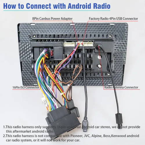 Miniatura 6 de Kit de arnés de cableado de radio de 44 pines de reemplazo para Chevrolet Malibu Trax Cruze Aveo Orlando, conector estéreo ISO de 16 pines