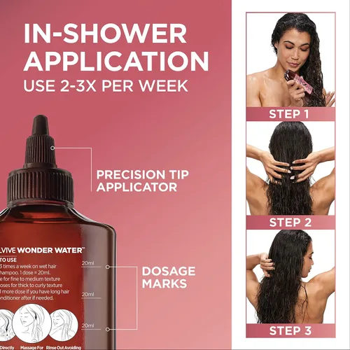 Miniatura 4 de L'Oreal Paris Elvive 8 Second Wonder Water Lamelar, enjuaga tratamiento hidratante para cabello sedoso y brillante, 6.8 onzas líquidas
