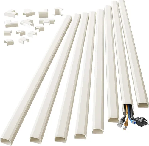 Miniatura 14 de Yecaye Ocultador de Cables de TV, 42 Pulgadas Ocultador de Cables Grande Beige, Cubiertas de Cables para 4 Cables, Ocultadores de Cables para TV