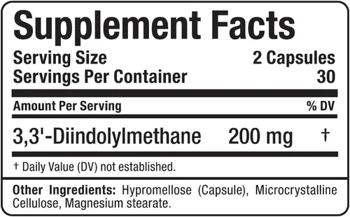 Miniatura 4 de ALLMAX Essentials, DIM, 60 cápsulas vegetales (100 mg por cápsula)