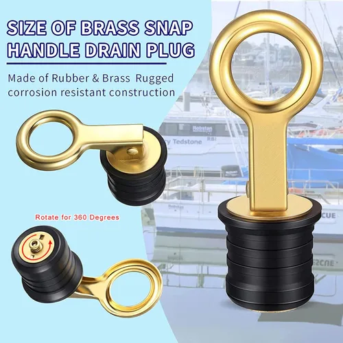 Miniatura 3 de Tapón de drenaje de 3/4 pulgadas, 1 pulgada o 1-1/4 pulgadas, tapón de drenaje, tapones de drenaje para barcos marinos, mango a presión de acero