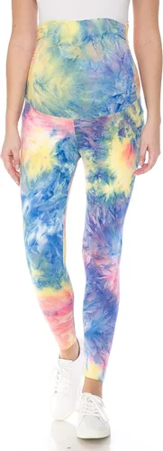 Miniatura 2 de Leggings Depot Women's Tie Dye Printed Maternity Tights Pregnancy Over The Belly Yoga Leggings