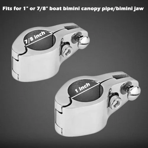 Miniatura 2 de Bimini - Soporte de riel de bisagra superior para lancha, kayak, yate, toldo, accesorios, acero inoxidable 316, 2