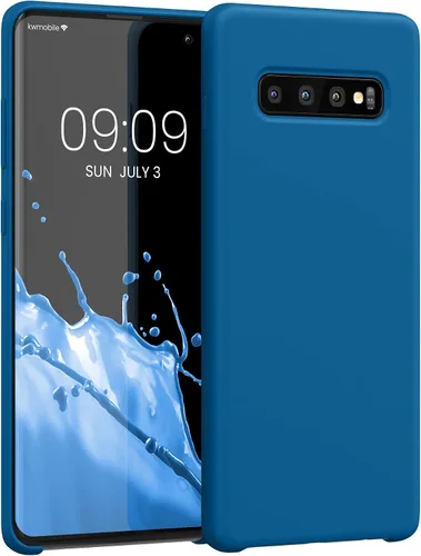 Miniatura 246 de kwmobile Funda compatible con Samsung Galaxy S22 - Funda de silicona TPU con acabado suave - Blue Reef