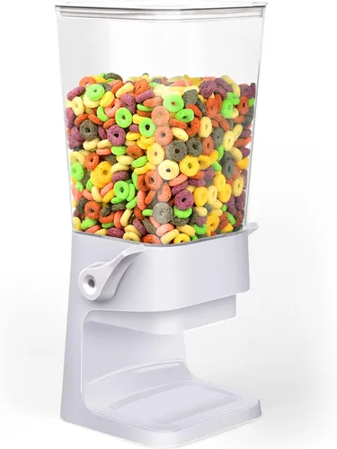 Miniatura 6 de Dispensador de cereales para encimera, contenedores grandes de almacenamiento de cereales, dispensador para despensa, dispensador de alimentos secos
