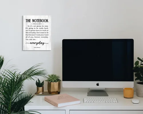 Miniatura 4 de The Notebook - Arte de pared enmarcado, letrero con cita romántica, página de libro inspirador, carteles de granja para ella o él, 8 x 10 pulgadas