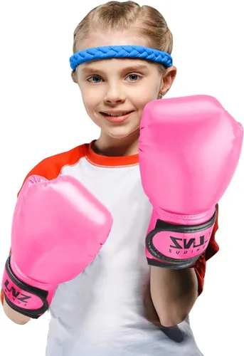 Miniatura 6 de Boxing Gloves for Kids Youth, 4 6 8 oz Pink Punching Bag Gloves for Girls Sparring