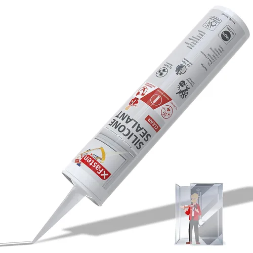 Miniatura 17 de XFasten Cartucho de sellador de silicona negro impermeable, 10.1 onzas (paquete de 4) cartucho de sellador adhesivo de silicona negro para caravana