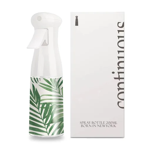 Botella de spray para el cabello, espray vacío continuo para peinado, limpieza, plantas, nebulización y cuidado de la piel Verde