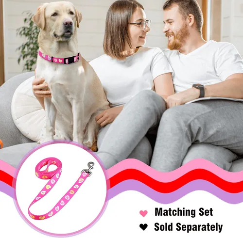 Miniatura 5 de Collar de perro con diseño de corazón para el día de San Valentín, de Native Pup, L, Candy Hearts Corazones de caramelo