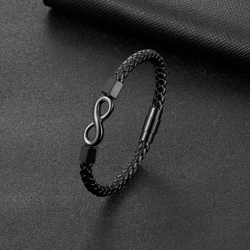 Miniatura 7 de Pulsera de cuero con texto en inglés "To My Man", regalo para marido de parte de WifeI Love You Forever and Always Pulseras para novio, aniversario