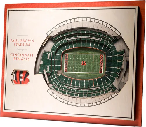 Miniatura 21 de YouTheFan Arte de pared de 5 capas con vista del estadio de la NFL