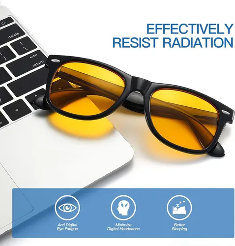 Miniatura 4 de Gysnail - Lentes de computadora con bloqueo de luz azul para hombres y mujeres, alivian la fatiga ocular y duermen mejor, gafas de juego con bloqueo