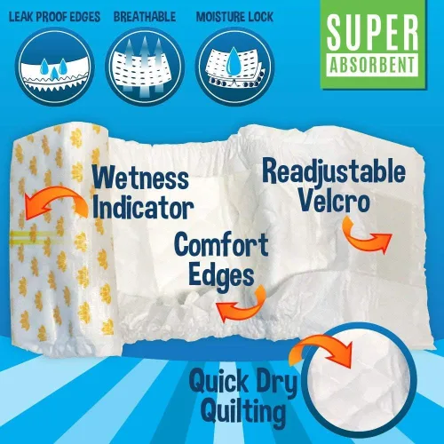 Miniatura 4 de Bodhi Dog Pañales desechables para perros machos - Superabsorbentes, impermeables, ajustables, diseño cómodo, control avanzado de la humedad e