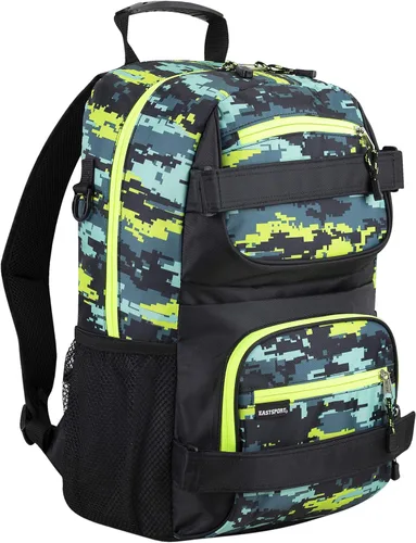 Miniatura 16 de Eastsport Mochila de viaje para monopatín con doble correa, bolsa para computadora portátil, diseño multideportivo para hombres y mujeres, camuflaje