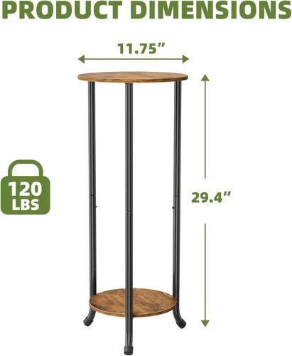 Miniatura 3 de Simple Trending Soporte para plantas para interiores y exteriores, 29.4 pulgadas de alto, estante de almacenamiento de flores, juego de 2, estante