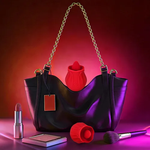 Miniatura 6 de Yume Vibrador de clítoris con forma de rosa de lengua, para parejas, pezón anal, pezón, orejas, punto G para su placer, rosa lamida, juguete