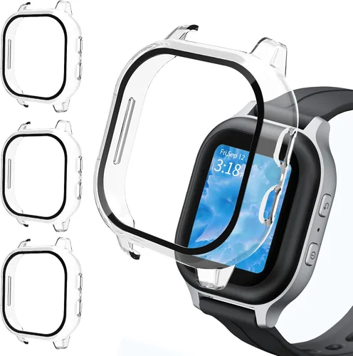 Miniatura 17 de Paquete de 3 fundas protectoras compatibles con Gabb Watch 3/3e - Cubierta rígida de policarbonato con protector de pantalla de vidrio templado