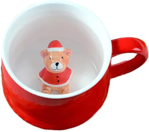 Taza de café ZaH, 10 onzas, diseño con animal 3D en el fondo, Estándar