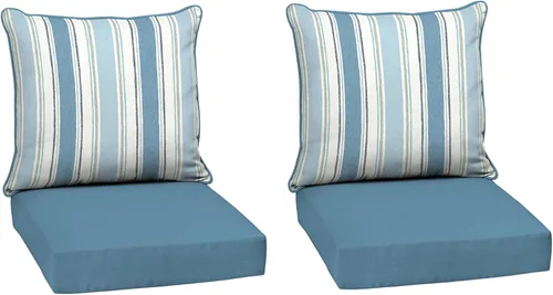Miniatura 96 de Arden Outdoor Deep Seat Cushion Set, 24 x 24 pulgadas, Cojín para exteriores resistente al clima, a la lluvia y a la decoloración para silla, sofá