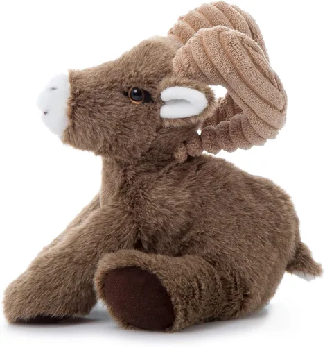Miniatura 3 de The Petting Zoo Peluche de oveja de cuerno grande, regalos para niños, animales salvajes de la vida silvestre, juguete de peluche de oveja de 9