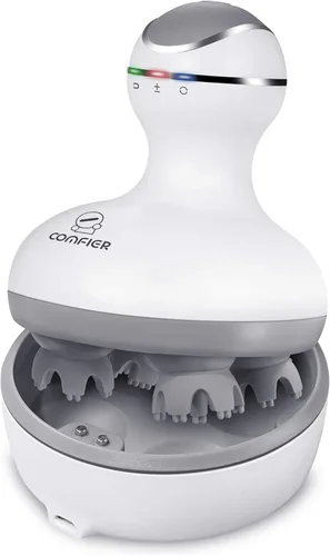 Miniatura 15 de COMFIER Masajeador de cuero cabelludo inalámbrico con 3 modos de amasado, regalos, masaje de cabeza impermeable con 8 garras para limpieza profunda
