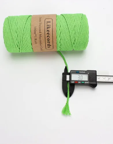 Miniatura 3 de Cordón de macramé, cuerda de algodón de 0.118 in x 328 pies, cuerda de algodón blanco natural para manualidades, tejer, colgar plantas, decoración