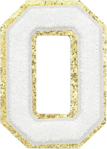 Miniatura 22 de GYGYL - 3 parches de letras deportivas de felpilla con purpurina, parches para planchar de tamaño grande para decoración de disfraces