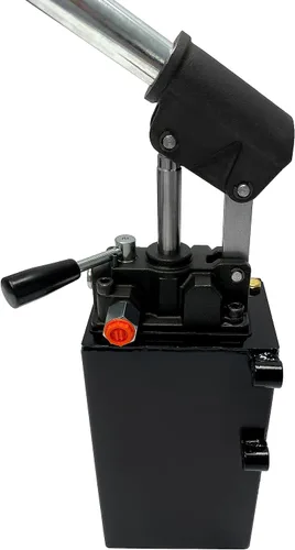 Miniatura 5 de Bomba manual hidráulica de acción simple con tanque de 1 QTs - Bomba hidráulica manual con válvula de cambio - 1.5 CID, 3600 PSI, bomba manual