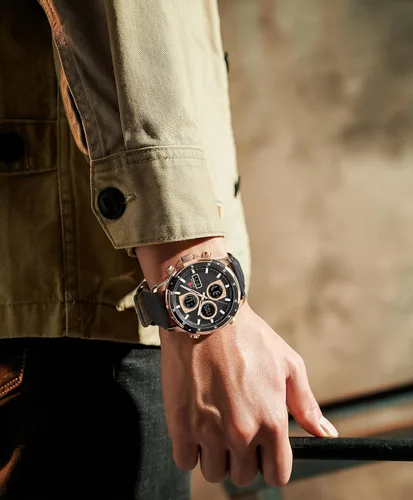 Miniatura 6 de TEARTRACE Watches for Men Luxury Business Waterproof Calendar Leather Strap Digital Chronograph Analog Wristwatch