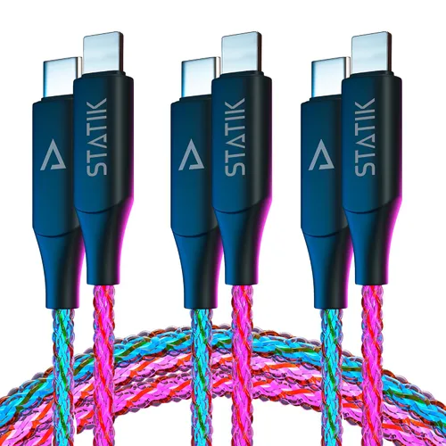 Miniatura 12 de Cable de Carga Iluminado Statik - Cable de Carga LED Trenzado GloBright, Cable de Carga 100W Iluminado Super Rápido, Transferencia de Datos, Cable