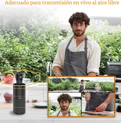 Miniatura 8 de TOUCAN Cámara de videoconferencia de 360 grados, cámara web HD 1080p con 4 micrófonos de reducción de ruido, altavoz, seguimiento AI, funciona