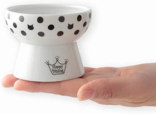 Miniatura 10 de Necoichi - Cuenco elevado de comida para gatos, cuenco elevado de cerámica para fatiga de bigotes y cuello, apto para lavavajillas y microondas