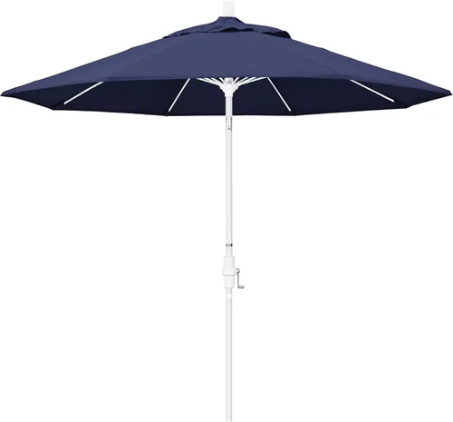 Miniatura 22 de California Umbrella paraguas de tela Olefin de 9 pies de fibra de vidrio de elevación basculante mercado de aluminio, paraguas con poste de bronce