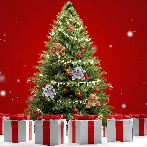 Miniatura 8 de Plushland Juguetes de peluche de Navidad, lindo calcetín suave Sockiez mono decoración de árbol de Navidad, bonito regalo de Navidad, adorno